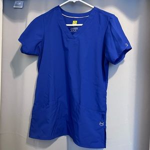 Womens Galaxy Blue Scrub Top